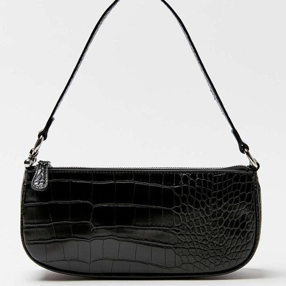 Urban Outfitters Black Crocodile Shoulder Bag